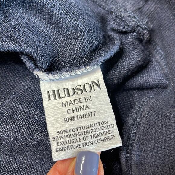 HUDSON KIDS Black Grey Sheldon Cold Shoulder Distressed Sweatshirt Girls Size XL - Picture 5 of 8